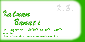 kalman banati business card